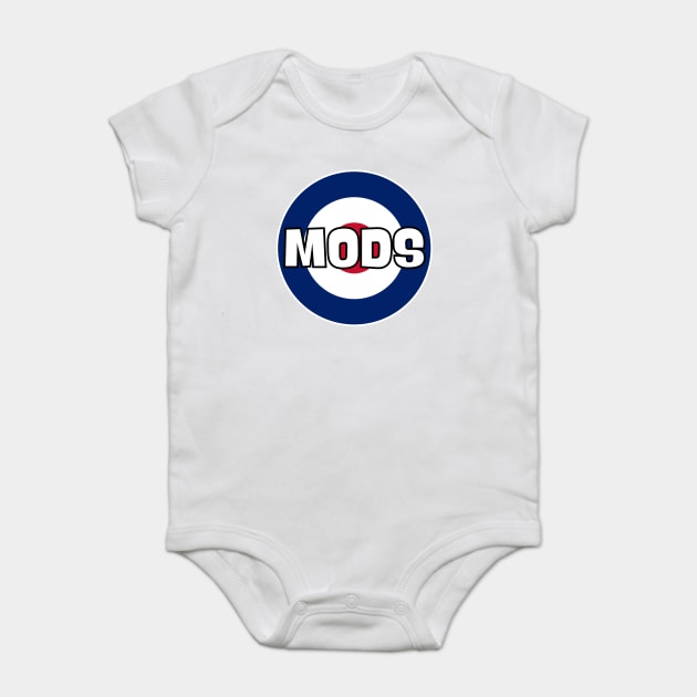 Mods UK Roundel Design Baby Bodysuit by Timeless Chaos